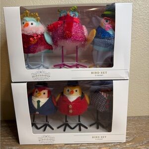 4.25" 3pk Christmas Featherly Friends Decor - Wondershop 2 sets 6 birds total